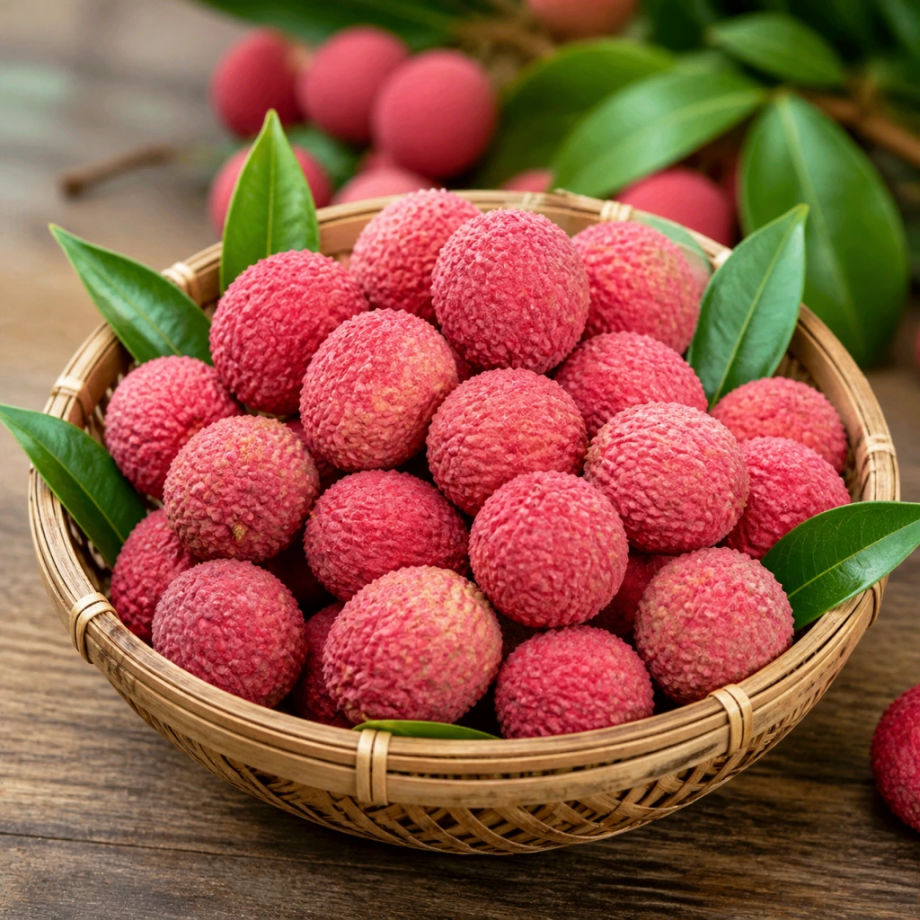 বাগান থেকে তাজা লিচু